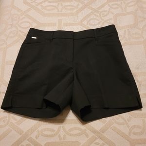 White house black Market black dress shorts, size 2, Faux back pockets